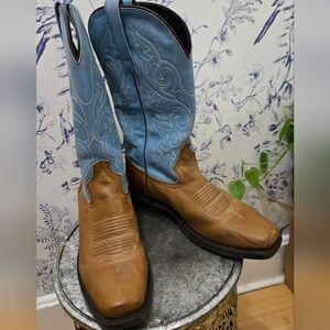 Masterson Blue and Brown Western Cowboy Boots